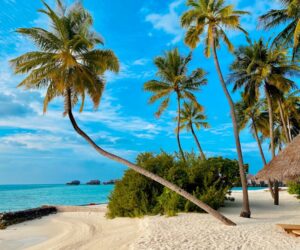 Tropical beach with turquoise water in Nosy Be, Madagascar