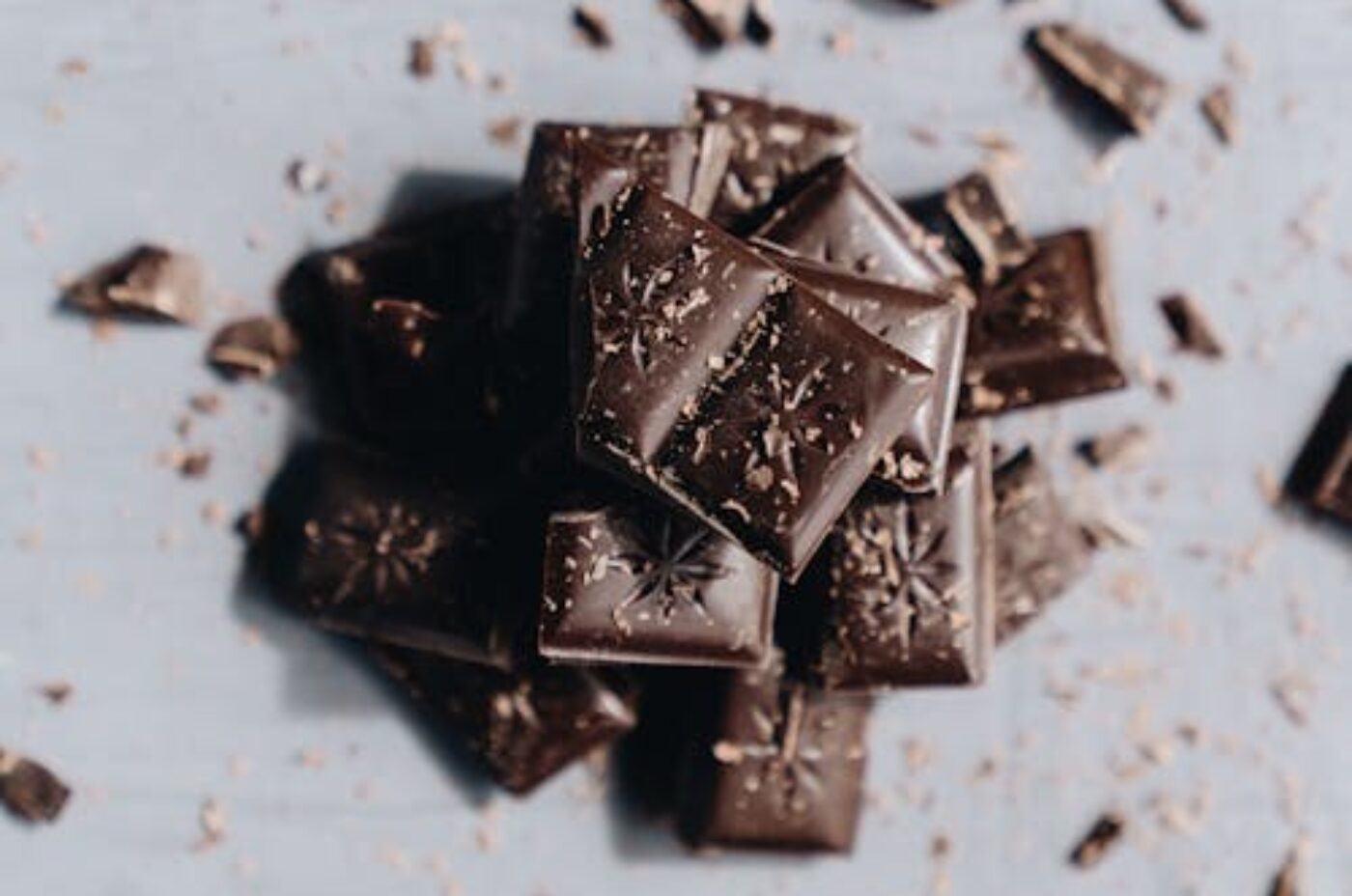 Dark chocolate pieces