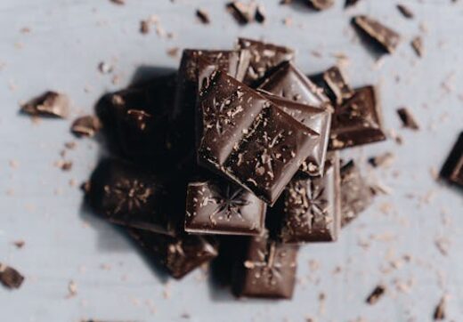 Dark chocolate pieces