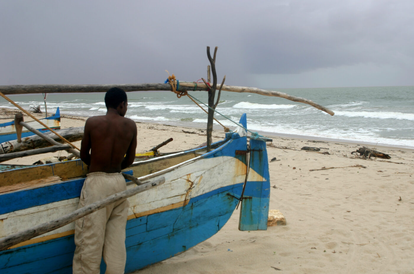 Sandy beach at Mahajanga, Madagascar