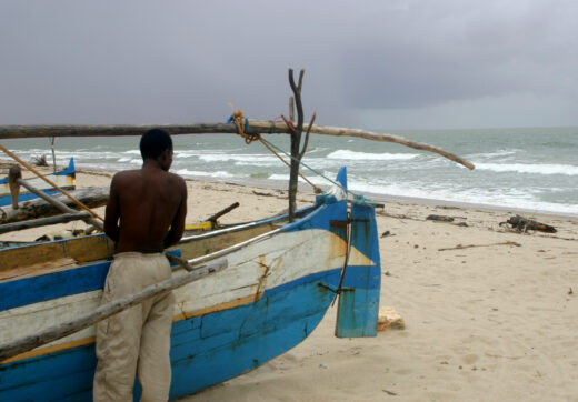 Sandy beach at Mahajanga, Madagascar