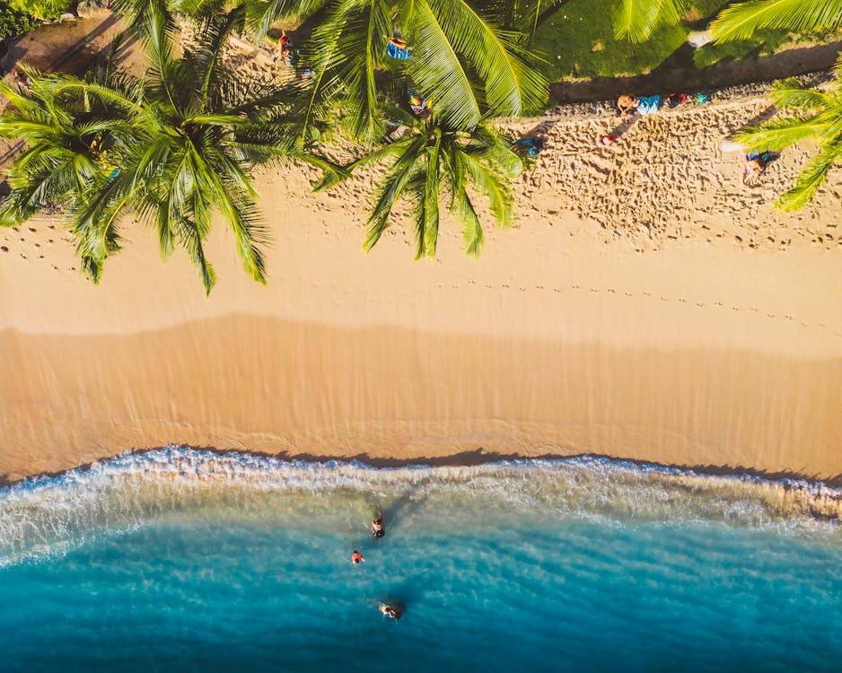 Nosy Be beach resort view at sunset, Madagascar