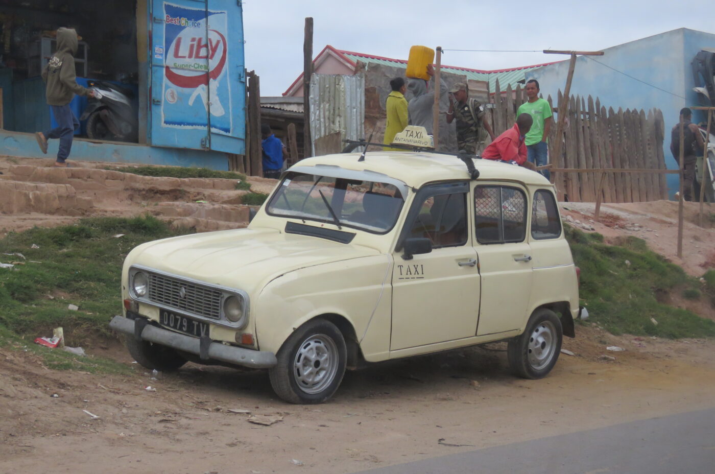 Taxi cab on a street in Antananarivo, Madagascar