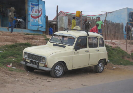 Taxi cab on a street in Antananarivo, Madagascar