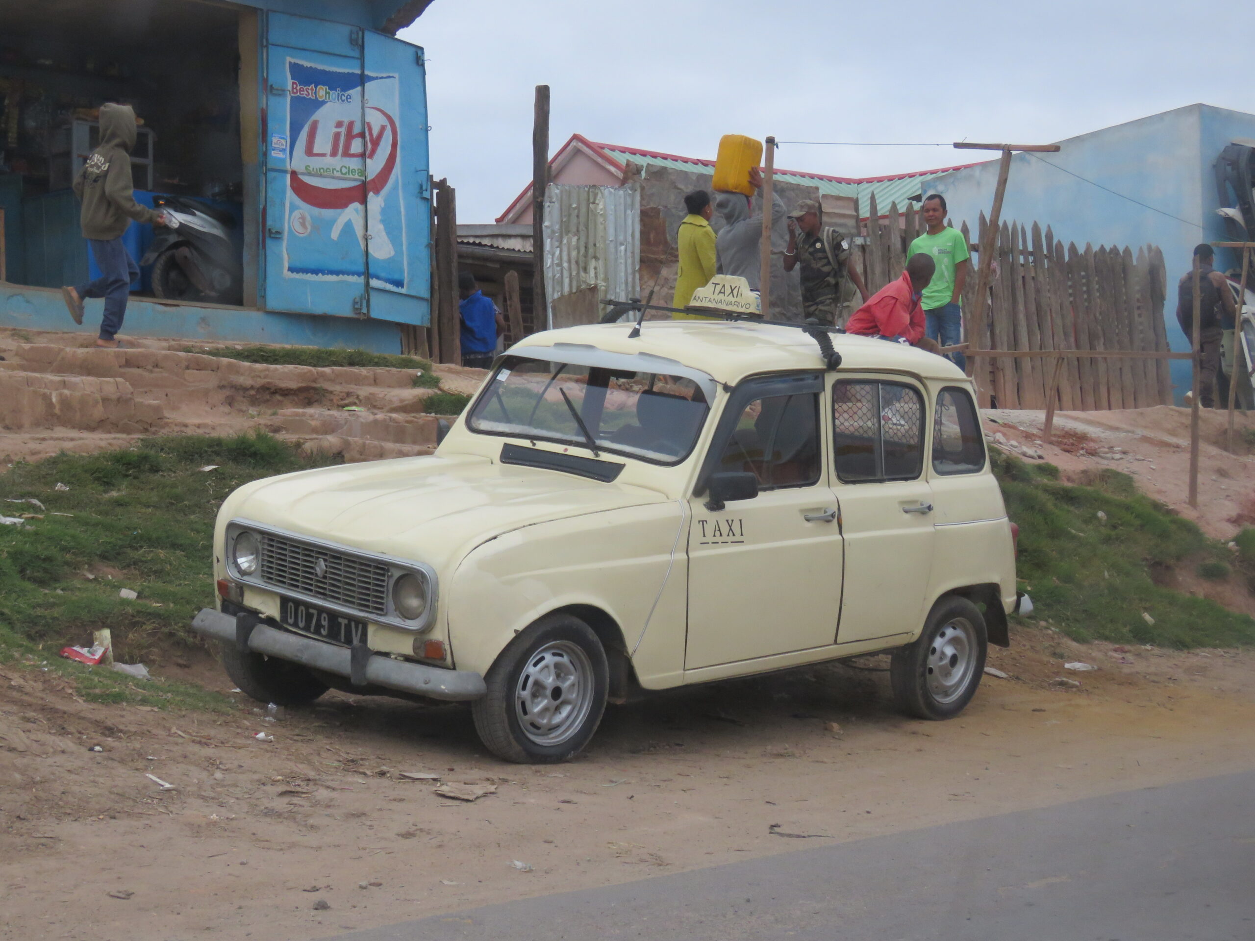 Taxi cab on a street in Antananarivo, Madagascar