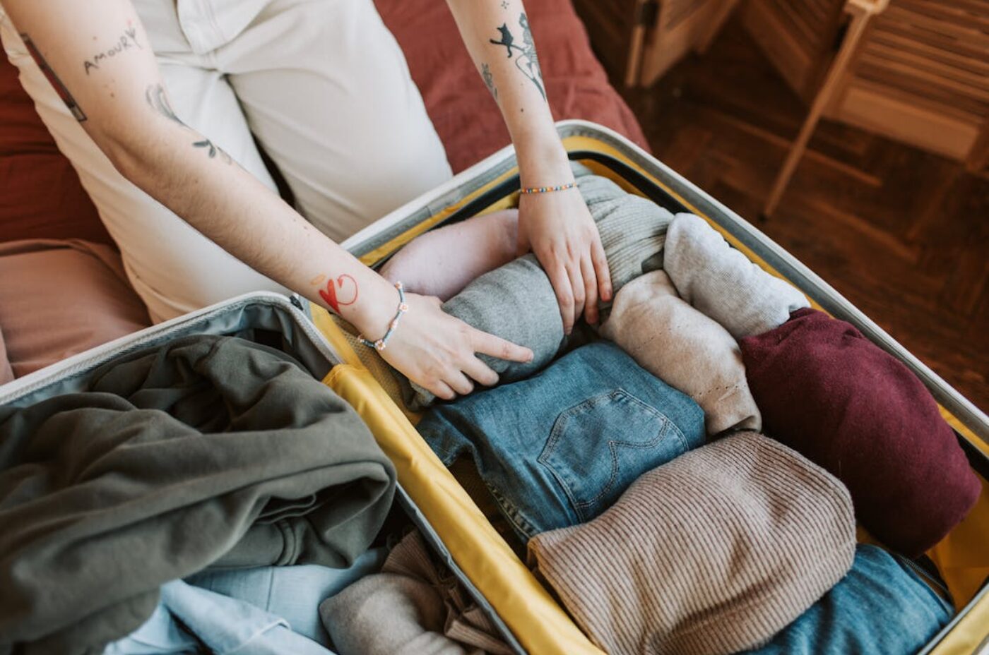 Packing a suitcase for a trip to Madagascar