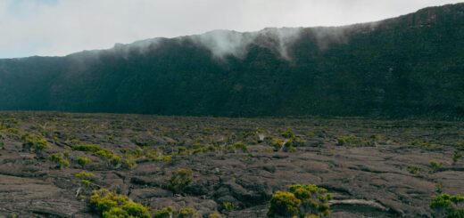 Piton de la Fournaise volcano landscape, La Réunion